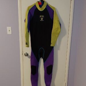 Body Glove Vibrant Wetsuit in Black, Purple, and Yellow